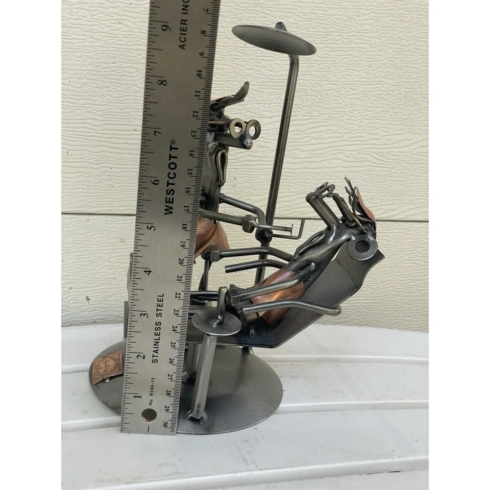 Handmade Nuts & Bolts Dentist Metal Sculpture Figurine Folk Art Dental Gift